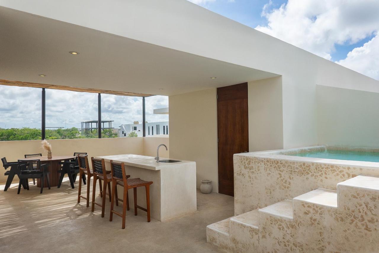 2 Bedbath Private Rooftop & Pool For 6 Tulum Dış mekan fotoğraf